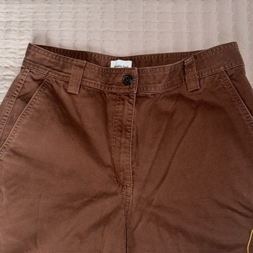 Chocolate Brown straight/wide leg pants - Picture 2 of 4